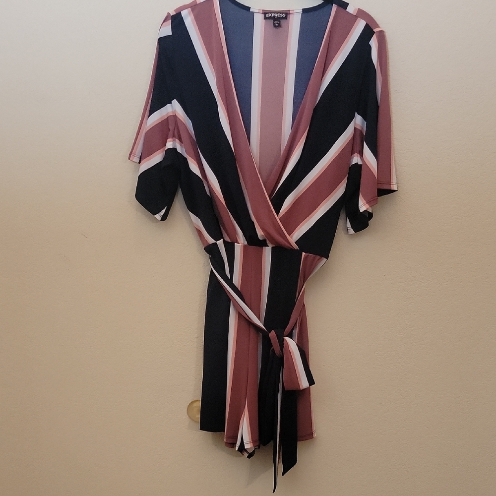 Express Multicolor Wrap Romper
